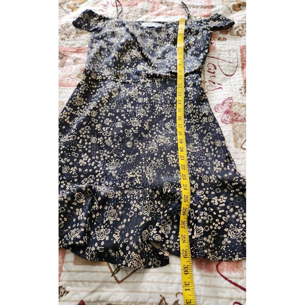Zara Dress Womens Floral Off The Shoulder Ruffle Hem Western‎ Size S - Picture 8 of 10